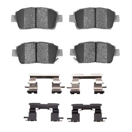 Dynamic Friction Co 5000 Advanced Brake Pads - Ceramic and Hardware Kit, Long Pad Wear, , Front 1552-0822-02